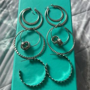 Stainless steel hoop earrings